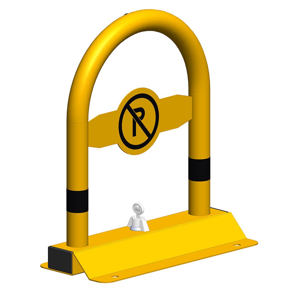 Blocator parcare tip arc, Sigtra, Bolta Key, model BPB-01, 350x450 mm, cheie, dibluri, holsuruburi, galben