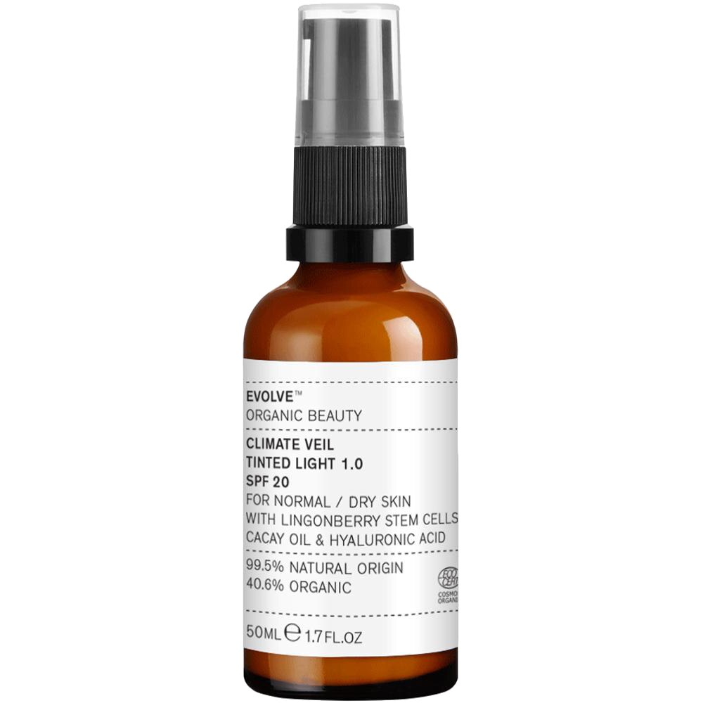 Crema Coloranta de fata Evolve Organic Beauty Climate Veil Light 1.0 SPF 20 50 ml