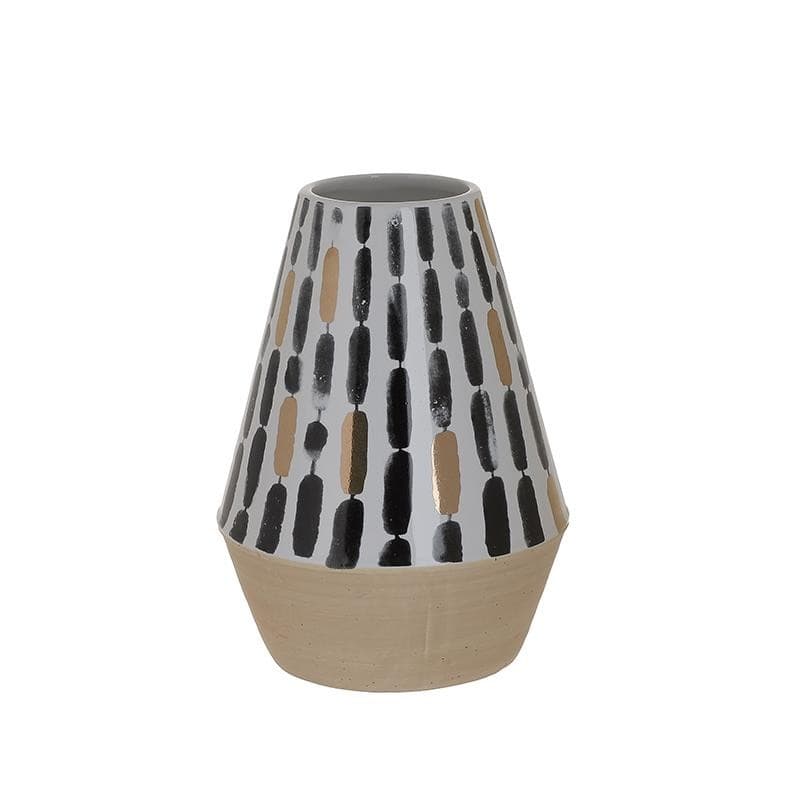 Vaza ceramica , Blue , White-Ivory.16x21 cm