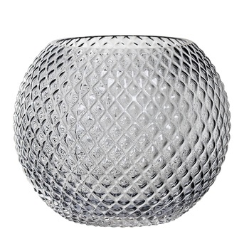 Vaza, Bloomingville , sticla, gri, 17cm Vaza, Bloomingville , sticla, gri, 17cm