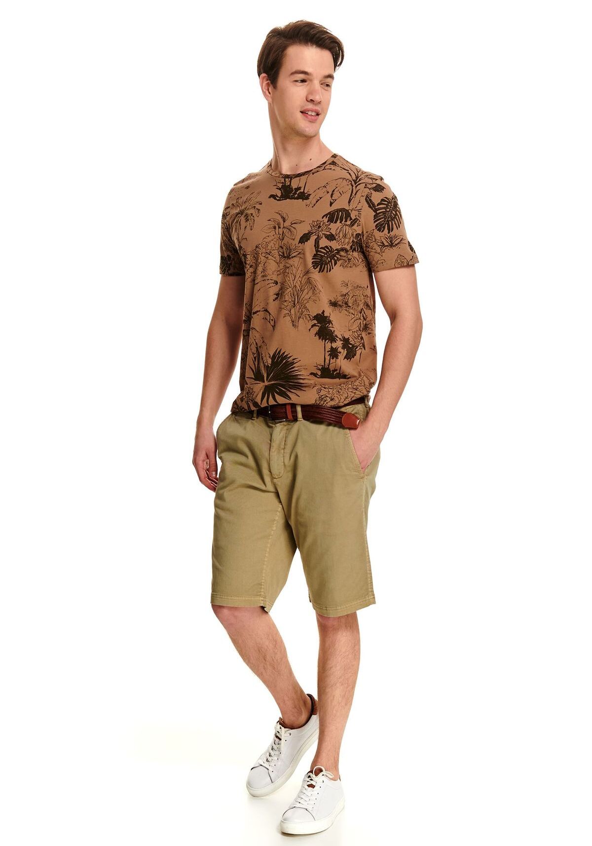 Tricou barbati, TOP SECRET, SPO4678, Bej, XL