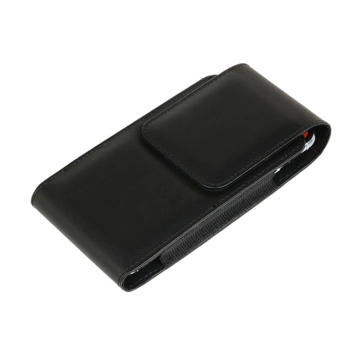 Калъф за телефон, съвместим с Alcatel One Touch Pop 2 (4.5), с калъф и магнитно закопчаване, въртене на 360°, синтетична кожа, черен