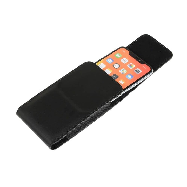Калъф за телефон, съвместим с Gionee Elife S9T (2017), магнитно затваряне, ротация на 360, синтетична кожа, черен