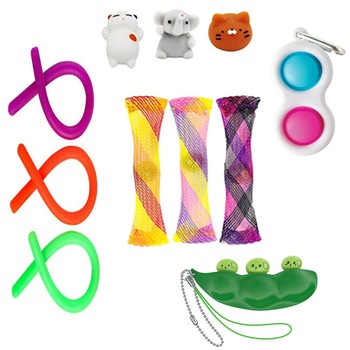 Set 11 Jucarii Zenuk® - Fidget Toys, Monkey Noodles, Antistres, Multicolor Set 11 Jucarii Zenuk® - Fidget Toys, Monkey Noodles, Antistres, Multicolor