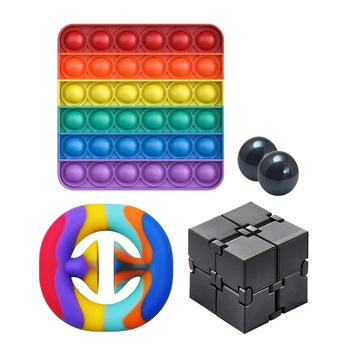 Set 5 jucarii Zenuk® - Pop It, Fidget toys, Antistres, Mullticolor Set 5 jucarii Zenuk® - Pop It, Fidget toys, Antistres, Mullticolor