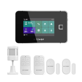 Sistem de securitate cu alarma BlitzWolf BW-IS20, Set, WiFi, 2G, RF 433MHz, TFT, 500 mAh, Touch Screen, Alb Sistem de securitate cu alarma BlitzWolf BW-IS20, Set, WiFi, 2G, RF 433MHz, TFT, 500 mAh, Touch Screen, Alb