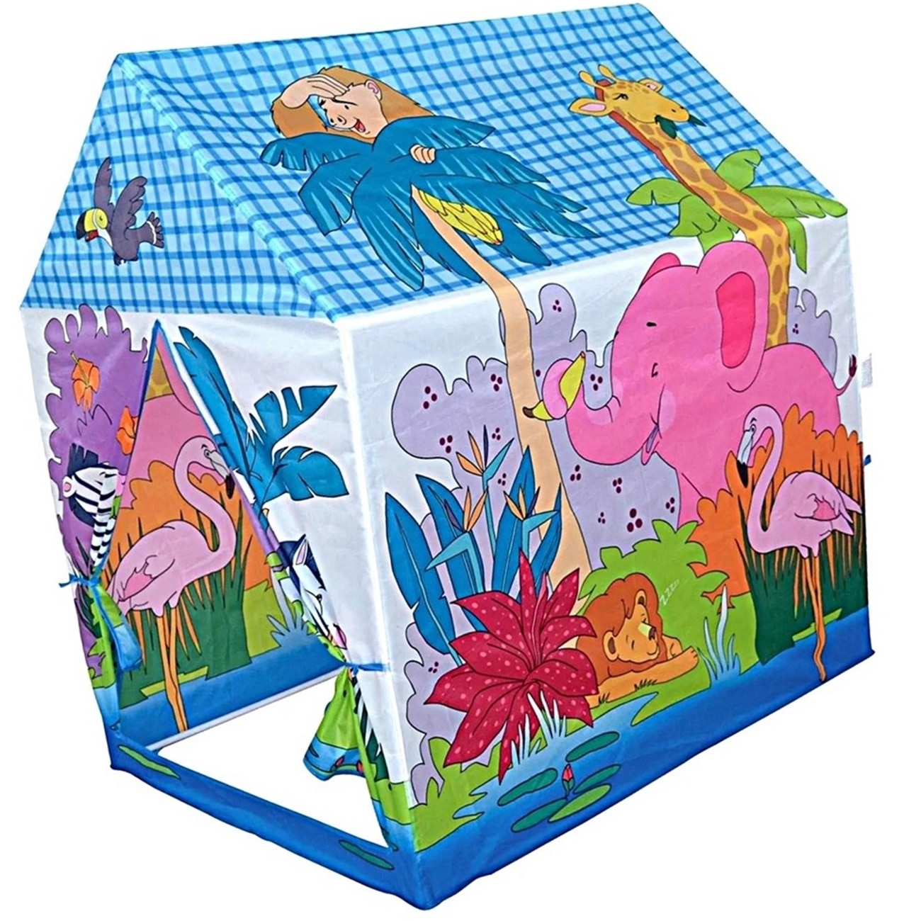 Cort de joaca pliabil pentru copii AliamarS-785, 95 x 72 x 102 cm, Albastru, 3+