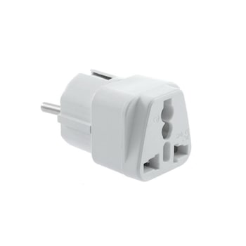 Adaptor universal HOPE R pentru priza retea electrica 110V/ 220V, 10A, UK Marea Britanie, US America, AU Australia, Germania, Irlanda, la EU Europa, alb Adaptor universal HOPE R pentru priza retea electrica 110V/ 220V, 10A, UK Marea Britanie, US America, AU Australia, Germania, Irlanda, la EU Europa, alb