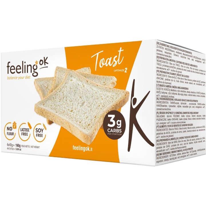 Toast Low-Carb, fara zahar FeelingOK, 160g