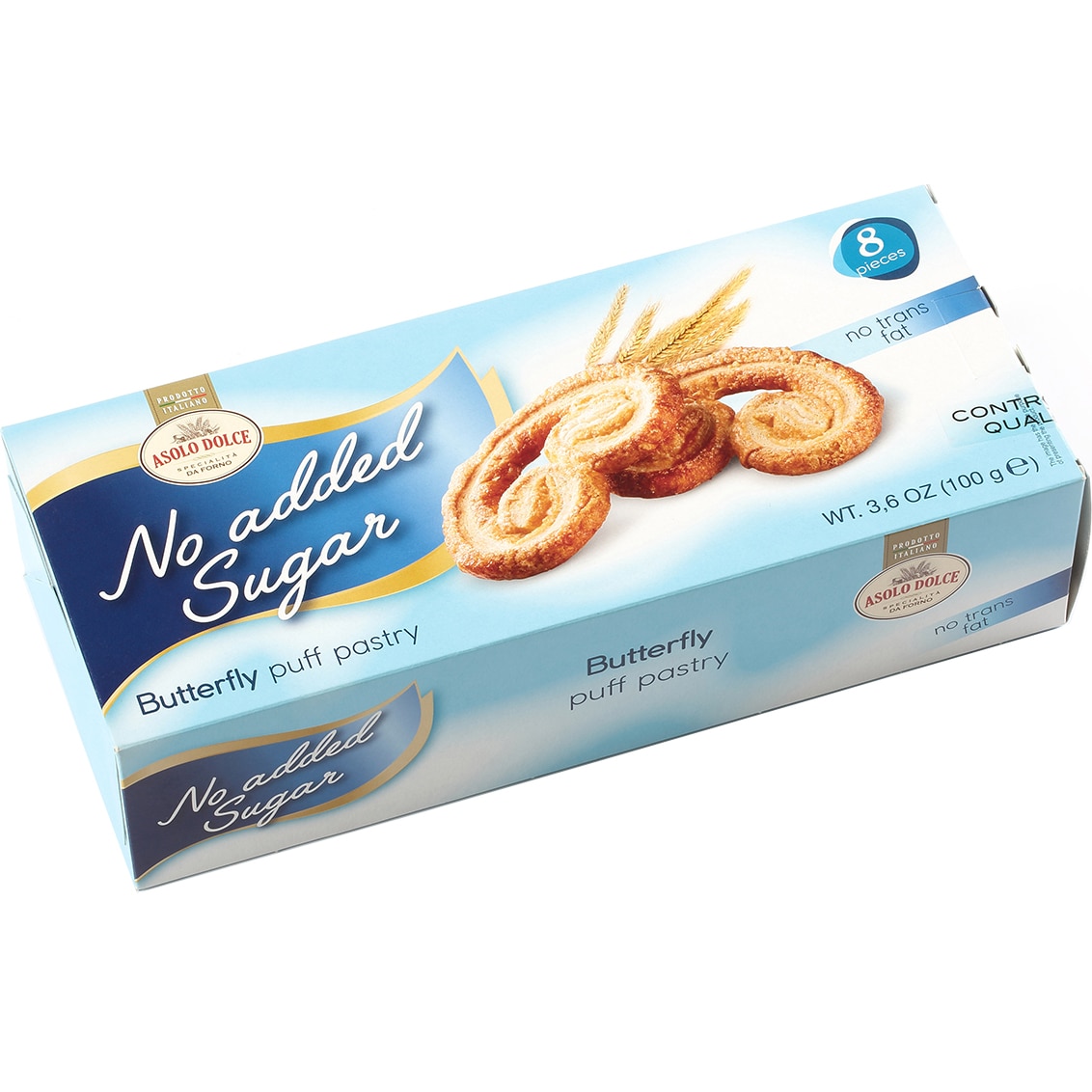 Fluturi din foitaj fara zahar Asolo Dolce, 100g