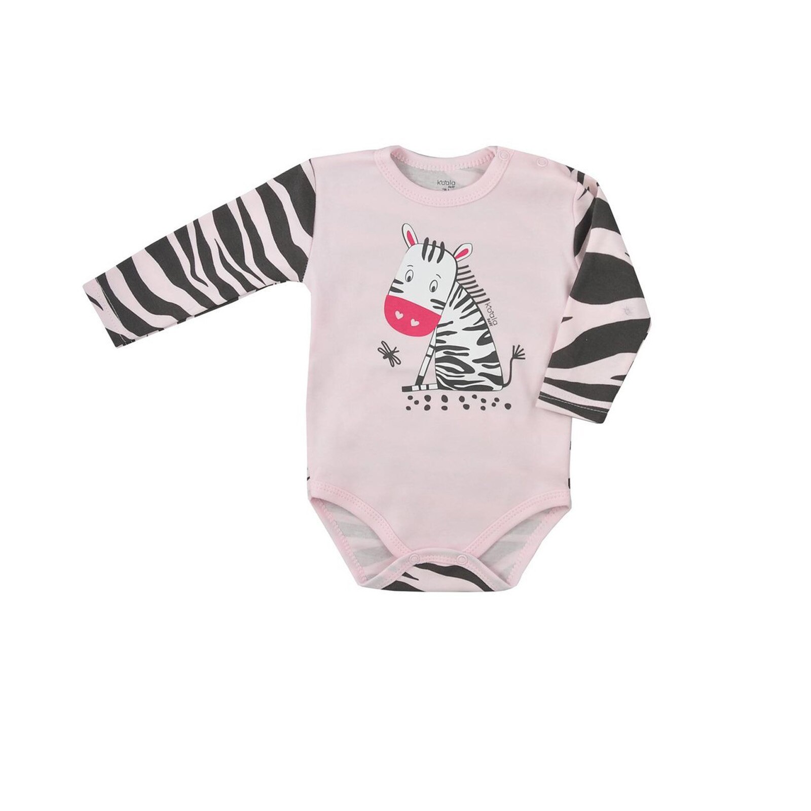 Body cu maneca lunga pentru fete Koala Sawanna 08-058, Roz 68 cm