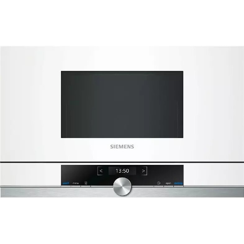 Cuptor Cu Microunde Incorporabil Siemens BF634LGW1, 900 W, 21 L, 7 Programe, Alb