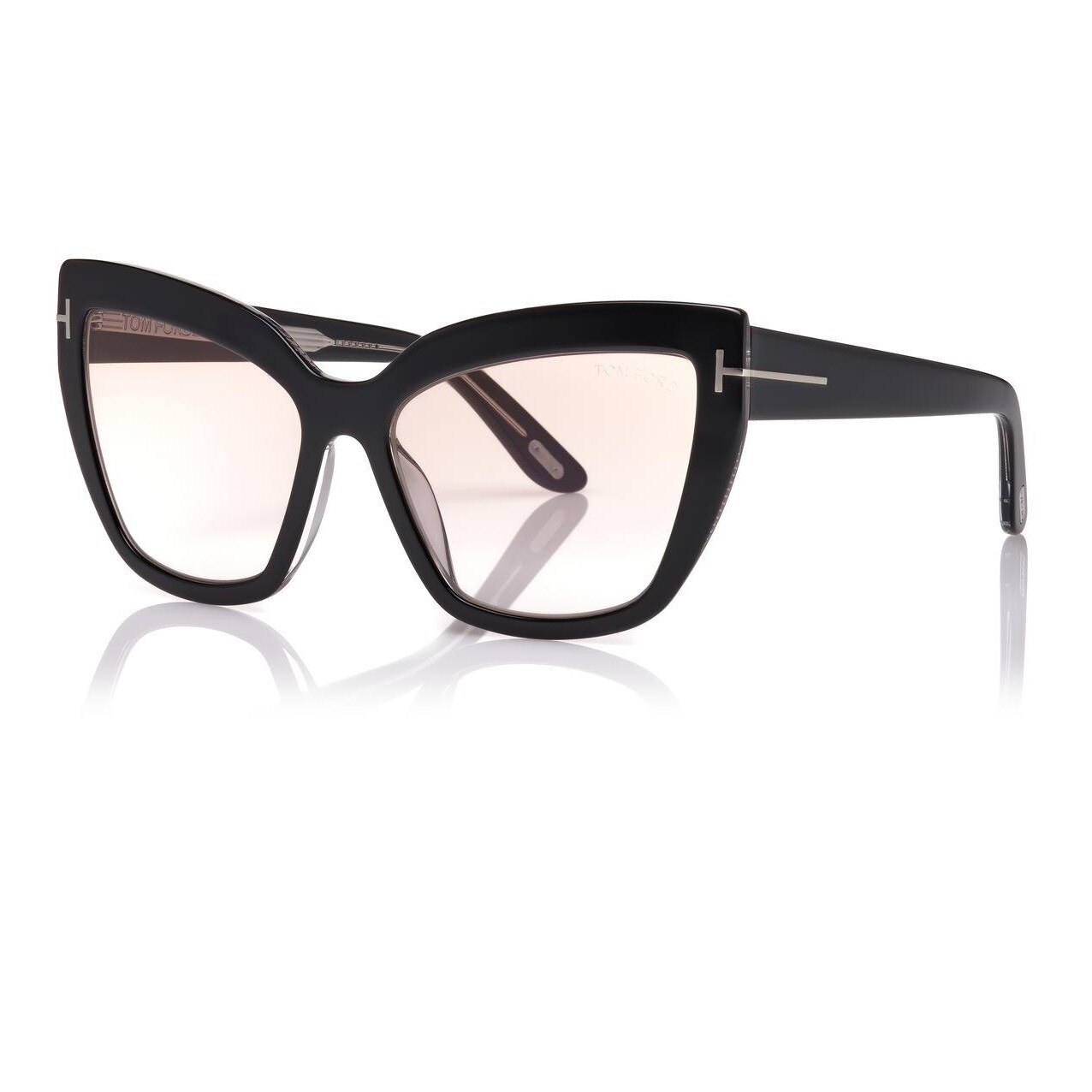 Ochelari de soare dama Tom Ford FT0745 01Z 58, negru/bej