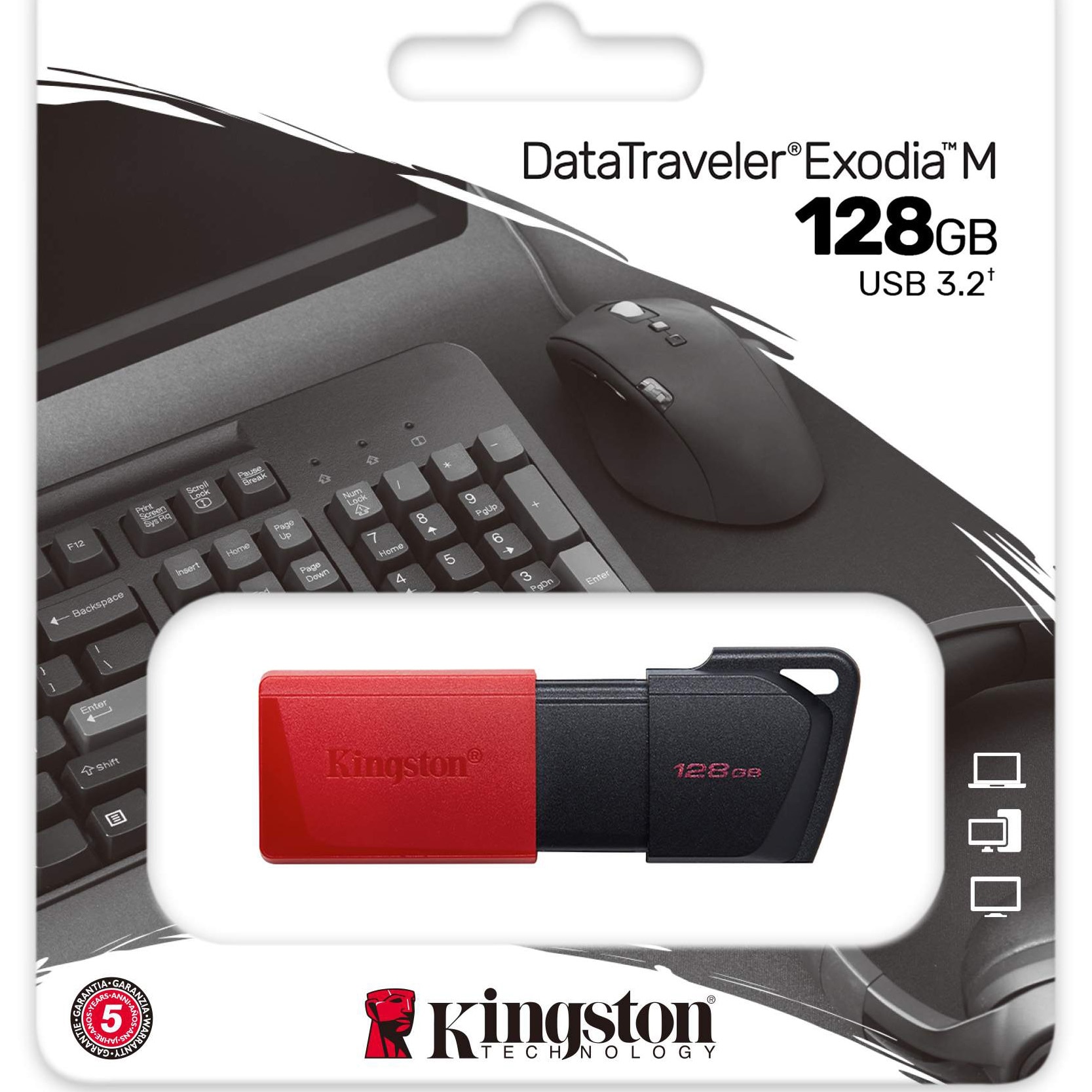 Memorie USB Kingston 128GB USB3.2 Gen 1 DataTraveler Exodia M