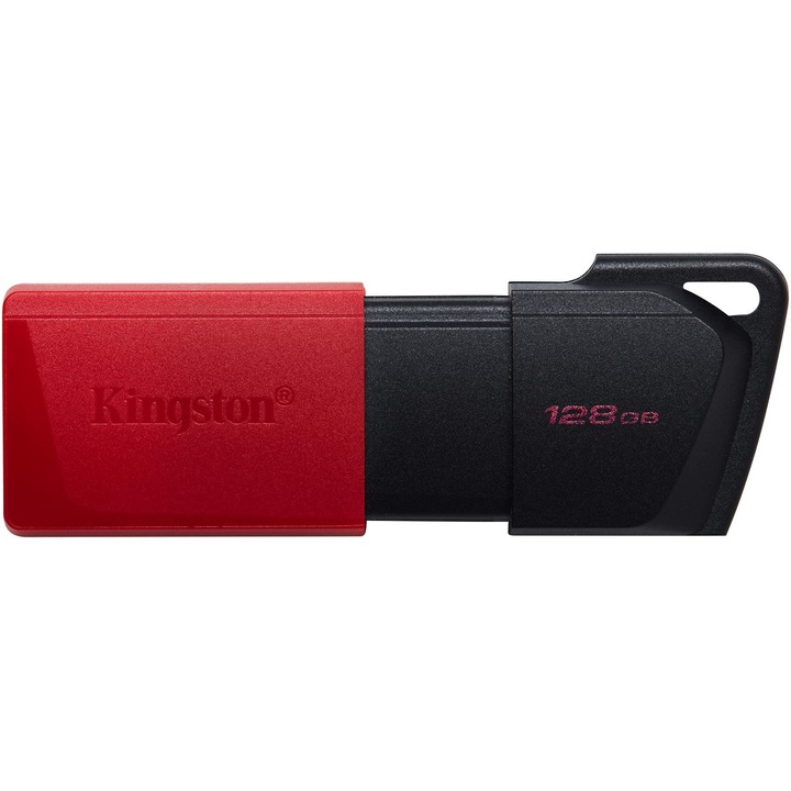 DataTraveler Exodia M USB memória, 128GB, USB 3.2, fekete + piros