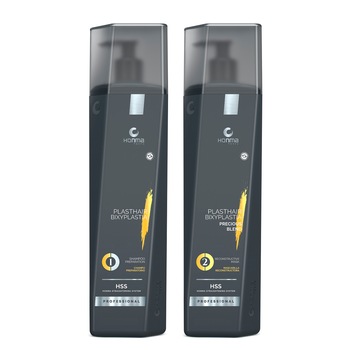 Set tratement keratina par subtire, fin, decolorat, usor ondulat - Bixyplastia Precious Blend 1L, Honma Tokyo Set tratement keratina par subtire, fin, decolorat, usor ondulat - Bixyplastia Precious Blend 1L, Honma Tokyo