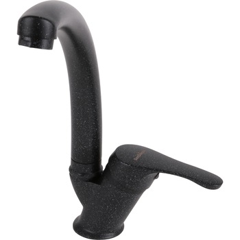 Baterie bucatarie SanDonna F 1069, cu aerator, cartus ceramic, Alama, Negru