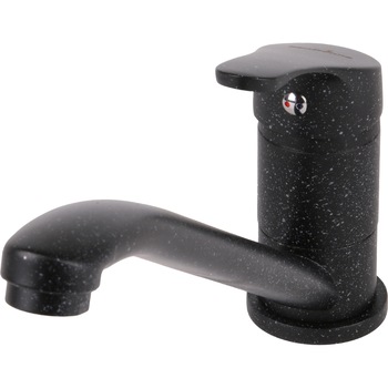 Baterie bucatarie SanDonna F 1066, cu aerator, cartus ceramic, Alama, Negru