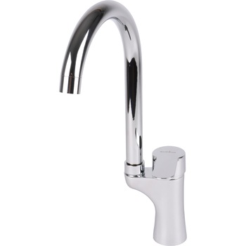 Baterie bucatarie SanDonna F 7105, cu aerator, cartus ceramic, Alama, Crom