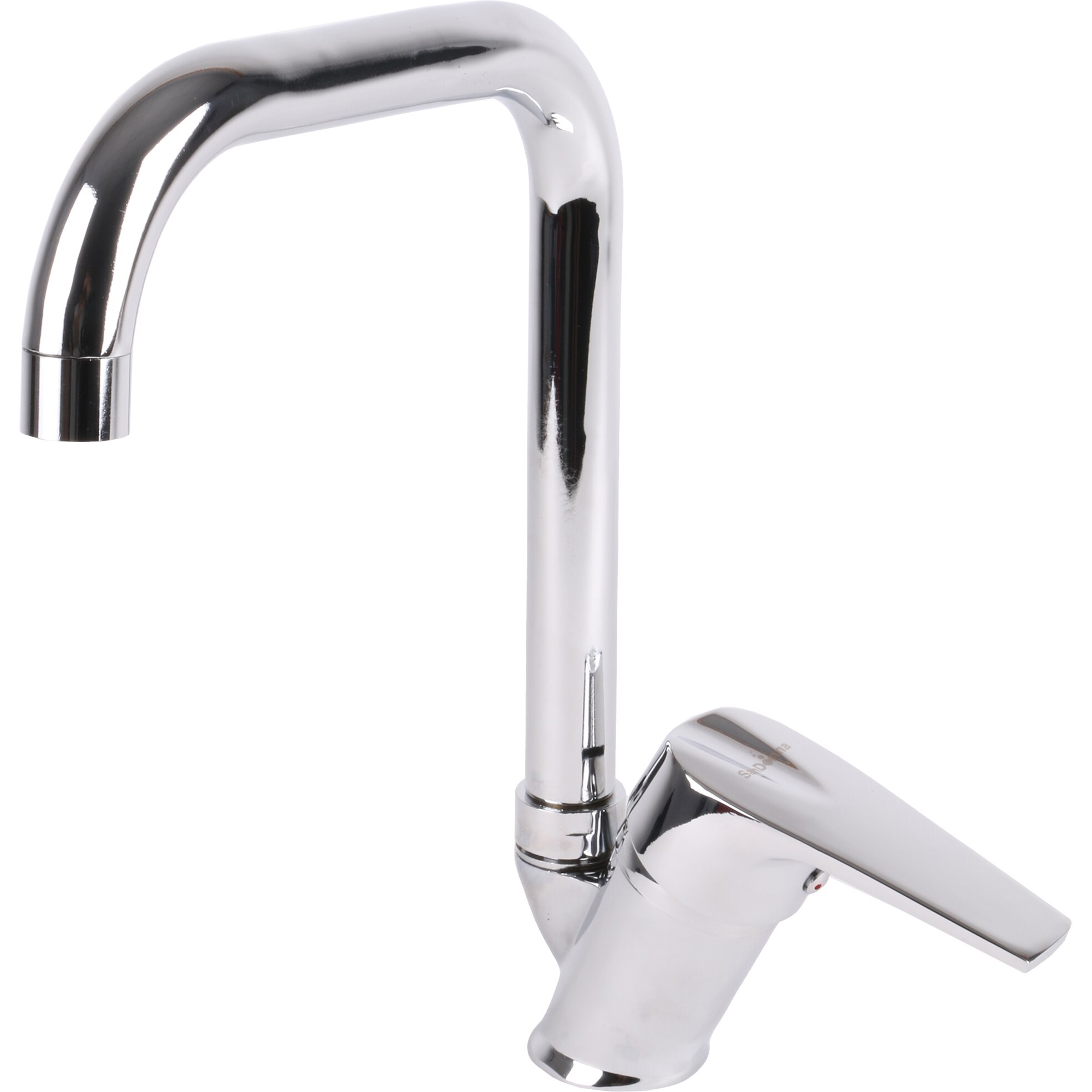 Baterie bucatarie SanDonna F 8006, cu aerator, cartus ceramic, Alama, Crom
