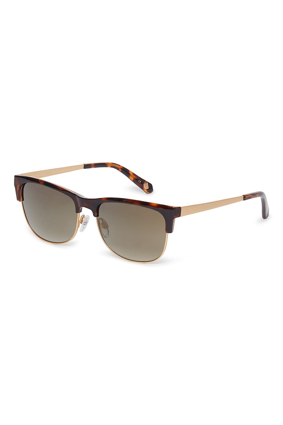 Ted Baker, Ochelari de soare clubmaster, Auriu/maro inchis tortoise, 56-17-140 Standard