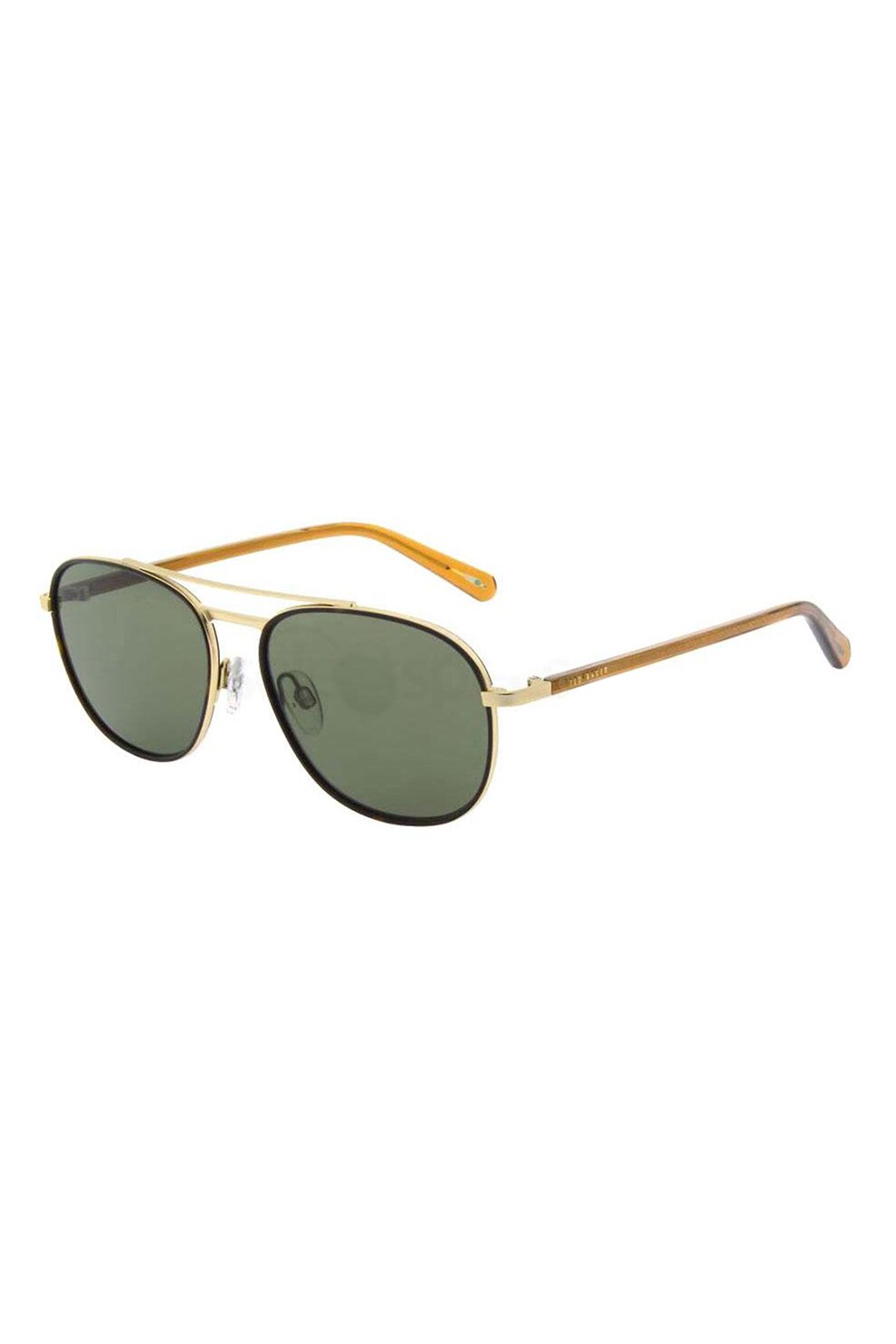 Ted Baker, Ochelari de soare aviator cu logo, Auriu, 55-16-140 Standard