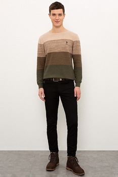 U.S. Polo Assn., Pantaloni slim fit, Negru U.S. Polo Assn., Pantaloni slim fit, Negru