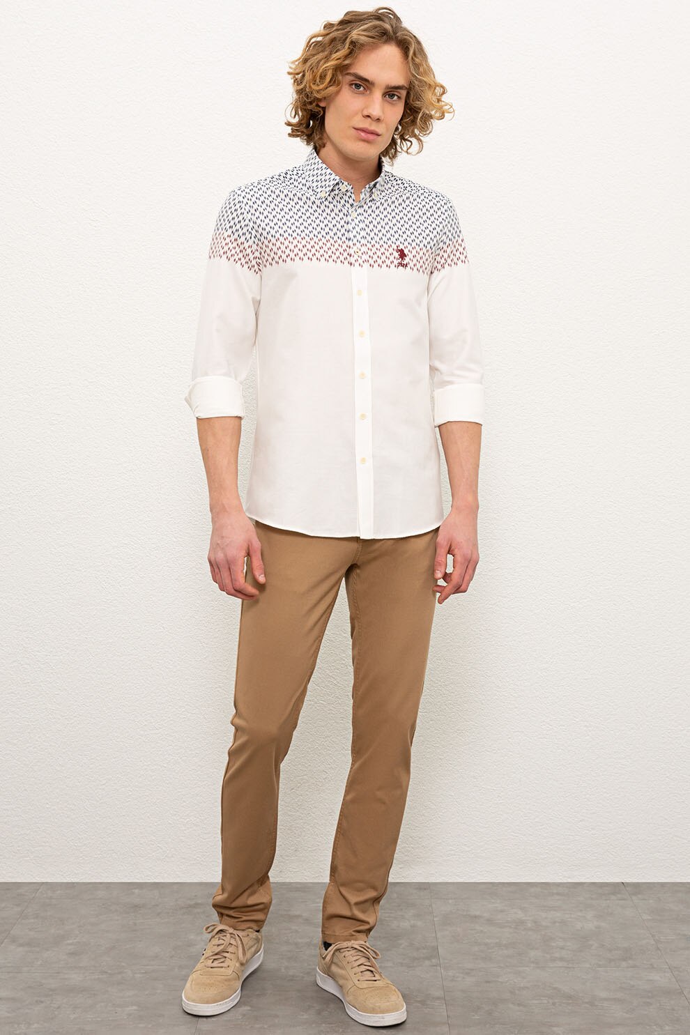 U.S. Polo Assn., Pantaloni slim fit, Maro caramel