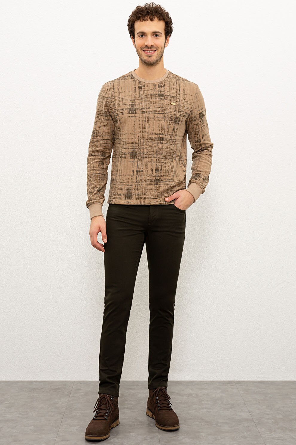 U.S. Polo Assn., Pantaloni slim fit, Maro inchis