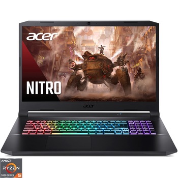Laptop Gaming Acer Nitro 5 AN517-41 cu procesor AMD Ryzen 5 5600H, 17.3 Laptop Gaming Acer Nitro 5 AN517-41 cu procesor AMD Ryzen 5 5600H, 17.3