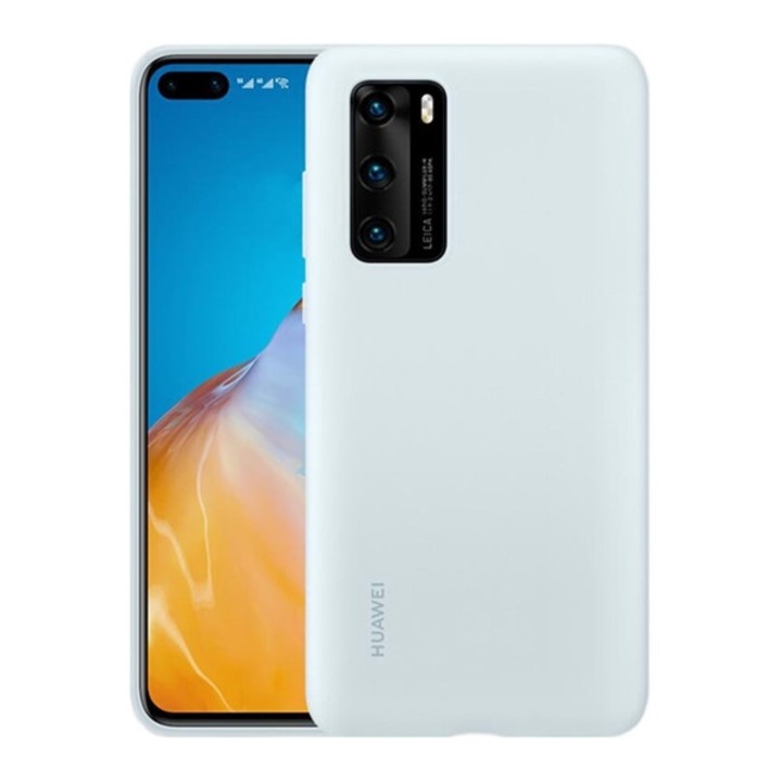 Huawei P40 Huawei szilikon telefonvédő világoskék, 51993723, gyártói csomagolás