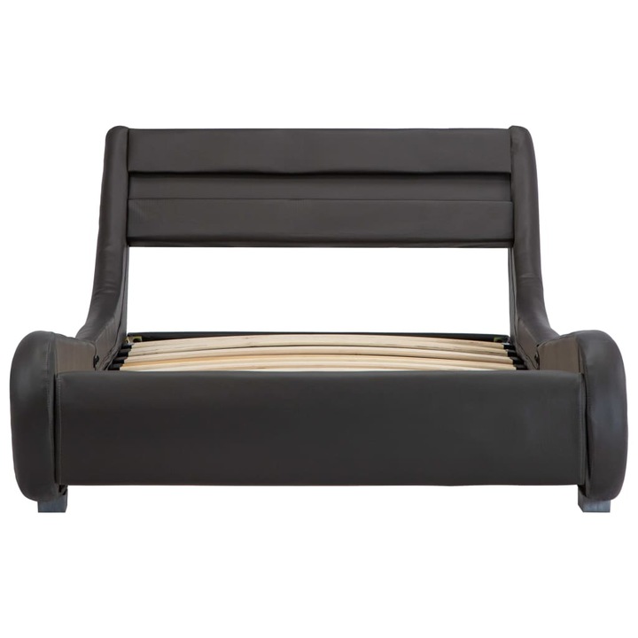 vidaXL szürke LED-es műbőr ágykeret 100 x 200 cm 285739