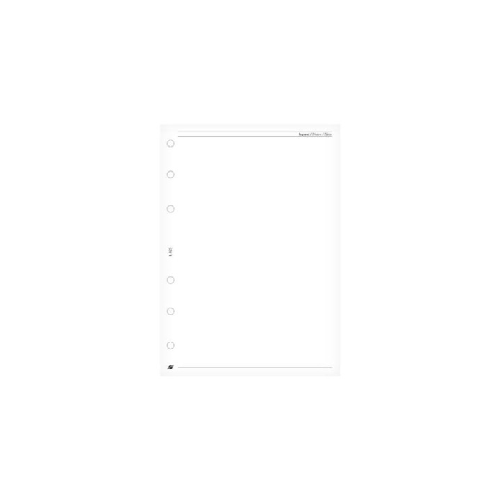 Пръстен вложка за календар SATURNUS L325/F обикновен тефтер бял плосък