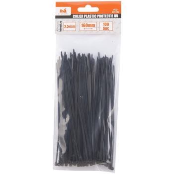 Set 100 buc coliere (soricei) plastic EvoTools 679352, protectie UV, 2.5x160 mm Set 100 buc coliere (soricei) plastic EvoTools 679352, protectie UV, 2.5x160 mm