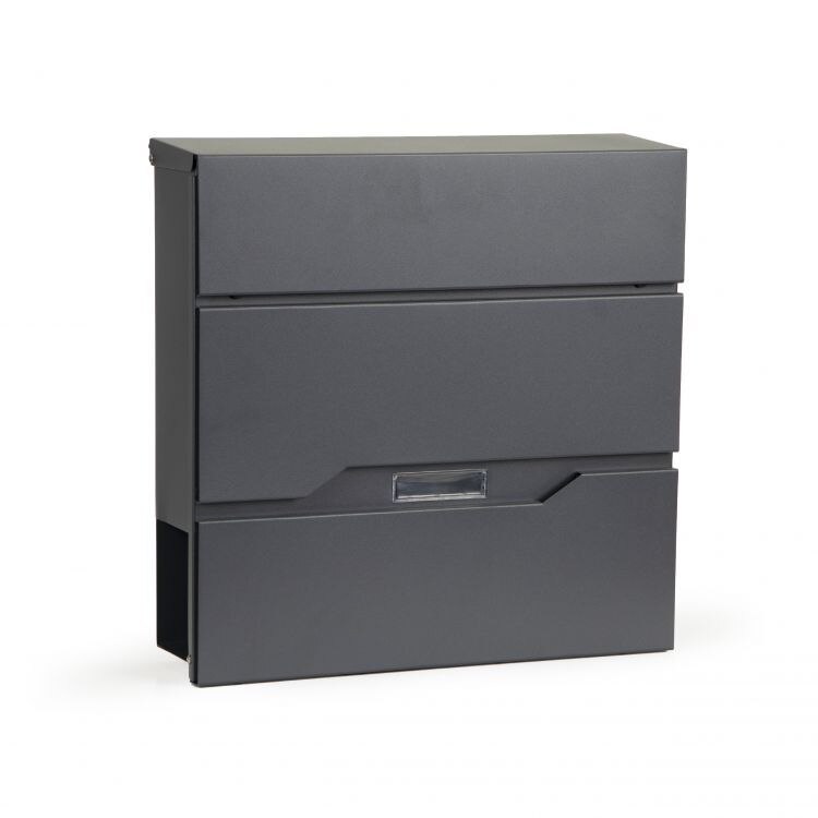 Cutie scrisori iMK® din otel galvanizat, incuietoare, rezistent la conditiile meteo, suport de ziar, 37 x 37 x 10.3 cm