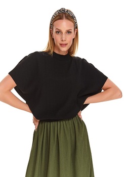 Bluza dama cu maneci scurte, TOP SECRET, SBK2659, Negru, 34 Bluza dama cu maneci scurte, TOP SECRET, SBK2659, Negru, 34
