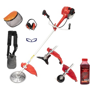 Motocoasa pe benzina DDT, 6.5 CP, 51.7 CC, 6000 RPM, 8 accesorii incluse cu ulei amestec Motocoasa pe benzina DDT, 6.5 CP, 51.7 CC, 6000 RPM, 8 accesorii incluse cu ulei amestec