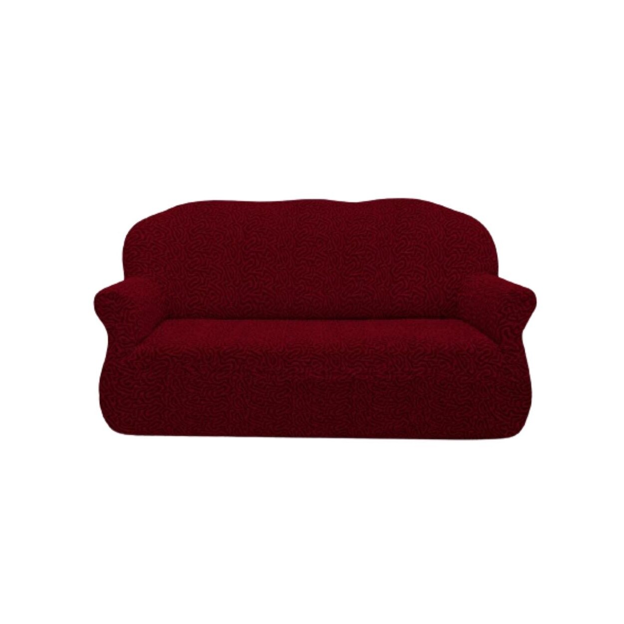 Husa Multielastica Jacquard, Pentru Canapea 2 Locuri, Bordo