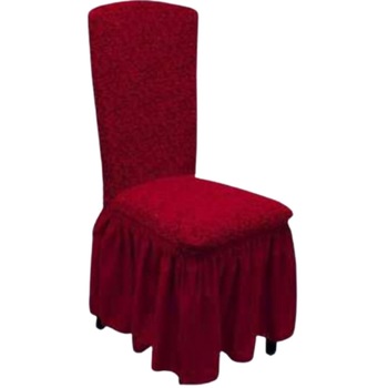 Set 6 Huse Elastice Jacquard pentru Scaune, Cu Volan, Bordo Set 6 Huse Elastice Jacquard pentru Scaune, Cu Volan, Bordo