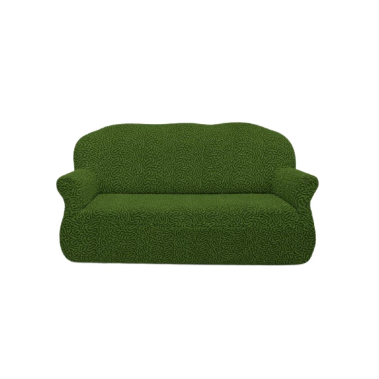 Husa Multielastica Jacquard, Pentru Canapea 2 Locuri, Verde