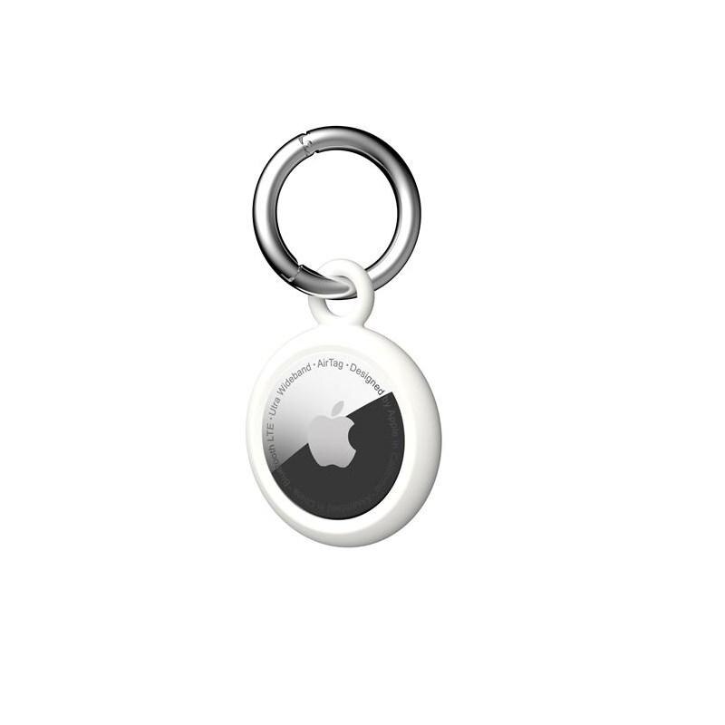 Carcasa de protectie tip breloc UAG U Dot Keychain compatibila cu Apple AirTag, Antimicrobiana, Marshmallow