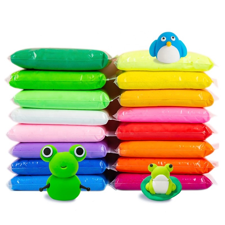 Комплект Smart Plasticine, Глина за моделиране, 12 бр, Многоцветен