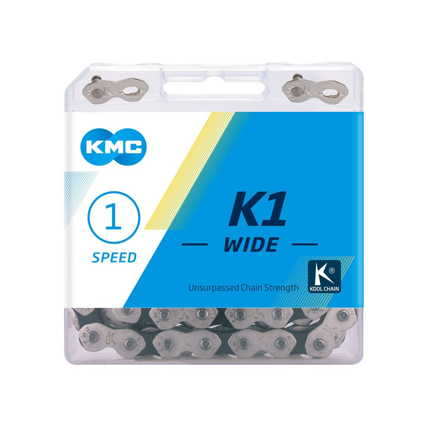 Lant Kmc K1 W Bmx - 1/2 x 1/8 Inch, 1 Viteze, Rosu