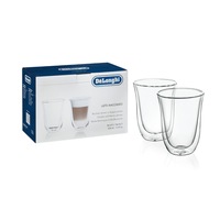 Set 2 pahare pentru latte macchiato Delonghi, 220 ml