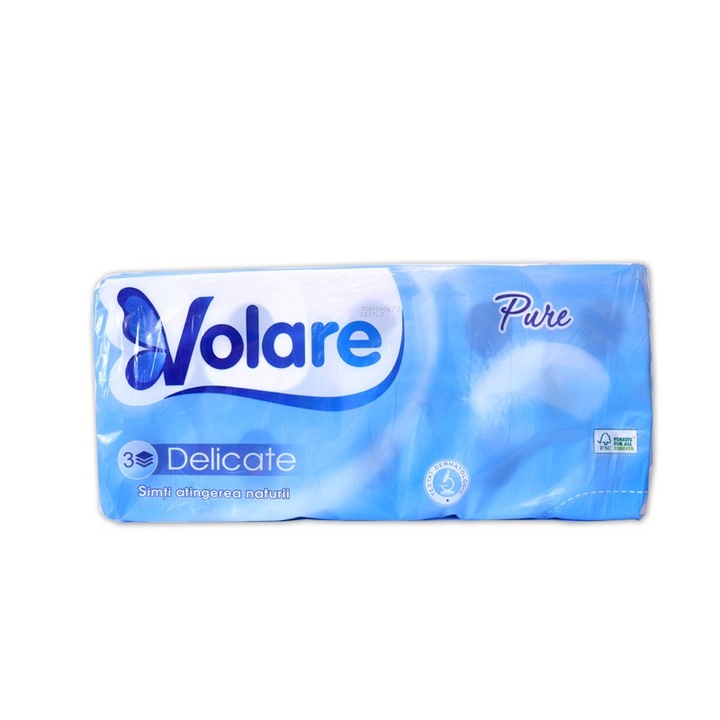 Toalettpapír 3 rétegű Volare Deluxe 10 tekercs, tiszta fehér