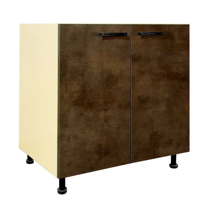 Masca pentru chiuveta Venetia New, pal galben, usi MDF Acril Maro- Cozco,80 x 53 x 82 cm