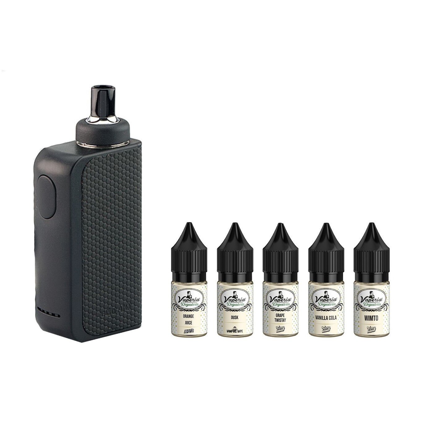 Set Tigara Electronica Joyetech eGo AIO Box 2100mAh, Negru si Degusteria Drinks 5 Pack, 50 ml