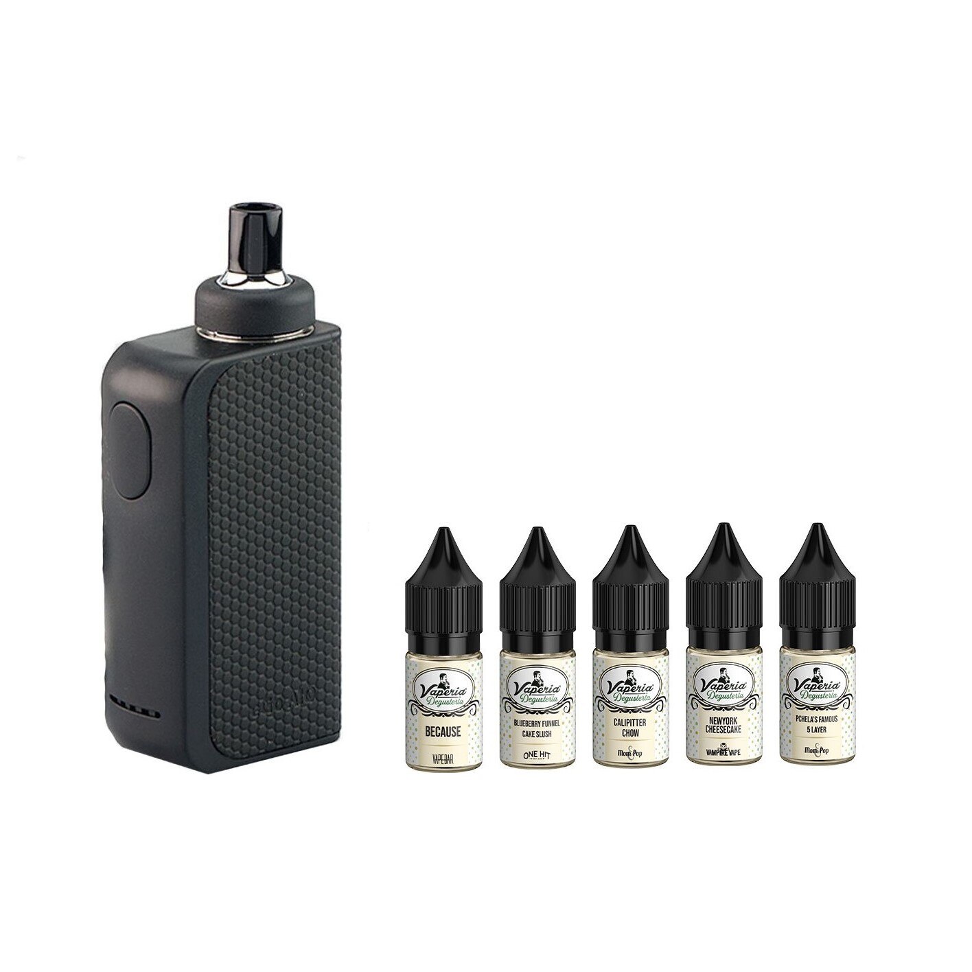 Set Tigara Electronica Joyetech eGo AIO Box 2100mAh, Negru si Degusteria Dessert 5 Pack, 50 ml