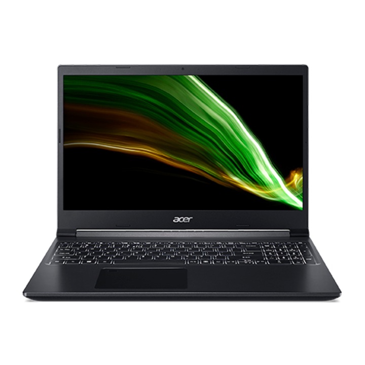 Acer Aspire A715-42G-R5T3 15.6 FullHD laptop, AMD Ryzen 7 5700U, 8GB, 512GB SSD, GeForce GTX1650 4GB, Windows 10 home, Magyar billentyűzet, Fekete