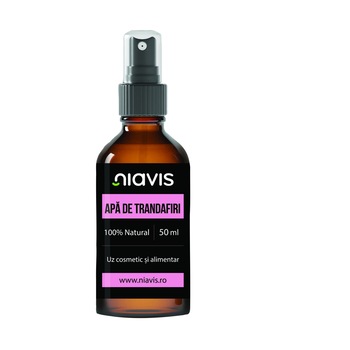 Apa de Trandafiri, Niavis, 100% Natural, pentru uz cosmetic sau alimentar, 50ml Apa de Trandafiri, Niavis, 100% Natural, pentru uz cosmetic sau alimentar, 50ml